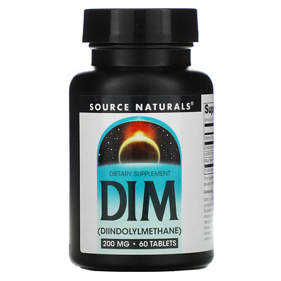 Source Naturals DIM (дииндолинметан), 200 мг, 60 таблеток
