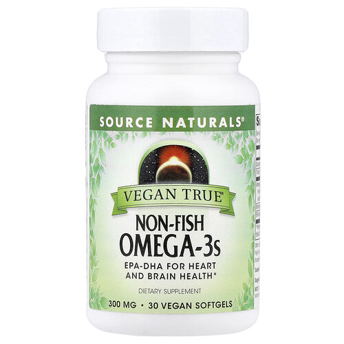Source Naturals, Vegan True®, Non-Fish Omega-3s, 300 mg, 30 Vegan Softgels