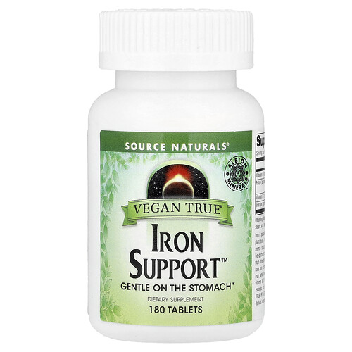 Source Naturals Vegan True® Iron Support™ 180タブレット
