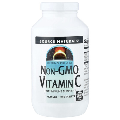 Source Naturals, Vitamina C sin OGM, 1000 mg, 240 comprimidos