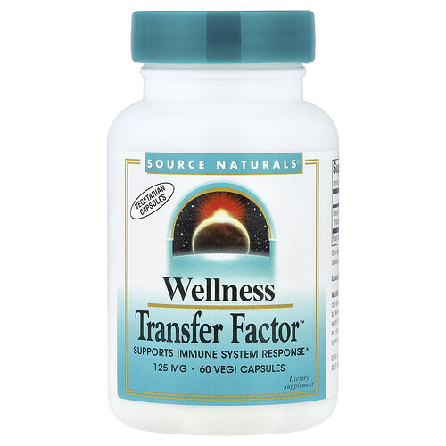 Source Naturals, Wellness Transfer Factor, 125 mg, 60 Vegetarian Capsules
