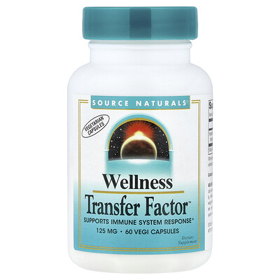 Source Naturals, Wellness Transfer Factor, 125 mg, 60 Vegetarian Capsules
