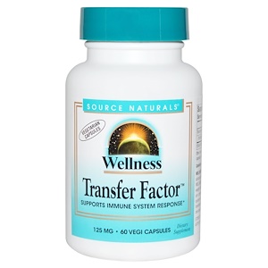 Source Naturals, Фактор передачи Wellness, 125 мг, 60 растительных капсул