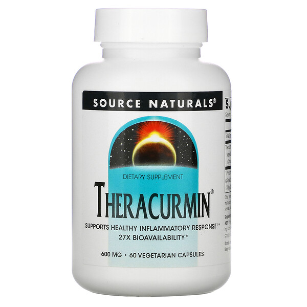 Source Naturals‏, Theracurmin, 600 mg, 60 Vegetarian Capsules