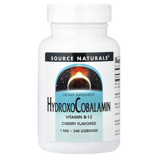 Source Naturals, Hidroxocobalamina, Cereza, 1 mg, 240 pastillas