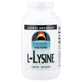 Source Naturals, L-Lizin, 1.000 mg, 200 Tablet