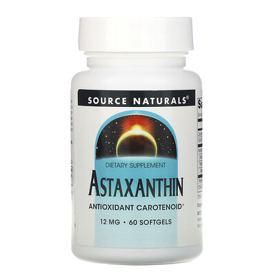 Source Naturals астаксантин, 12 мг, 60 мягких таблеток