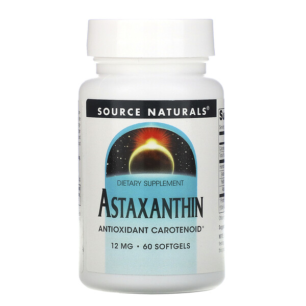 Source Naturals, Astaxantina, 12 mg, 60 Cápsulas Softgel