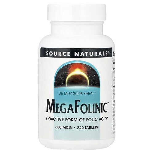Source Naturals, MegaFolinic™, 800 mcg, 240 Tabletten