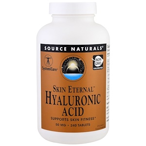 Отзывы о Сорс Начэралс, Skin Eternal Hyaluronic Acid, 50 mg , 240 Tablets