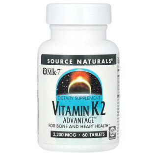 Source Naturals, Vitamin K2, 60 tabletter