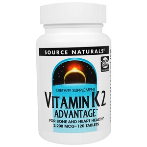 Отзывы о Сорс Начэралс, Vitamin K2 Advantage, 2,200 mcg, 120 Tablets
