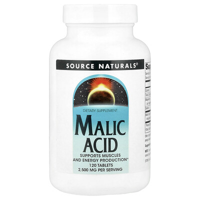 Source Naturals  Malic Acid  120 Tablets