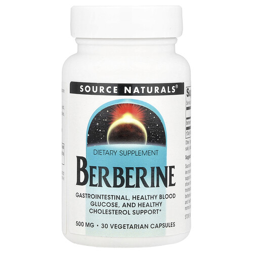 ソース ナチュラルズ Source Naturals, ベルベリン、500mg、ベジカプセル30粒