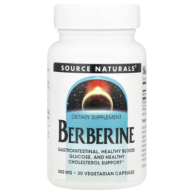 Source Naturals  Berberine  500 mg   30 Vegetarian Capsules