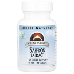 Serene Science®, екстракт шафрану, 15 мг, 30 таблеток