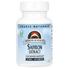 Serene Science®, екстракт шафрану, 15 мг, 60 таблеток