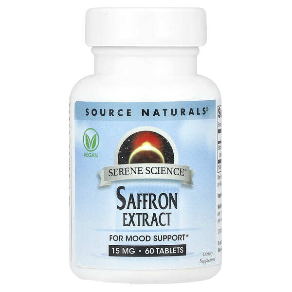 Source Naturals Serene Science®, Saffron Extract, 15 mg, 60 Tablets
