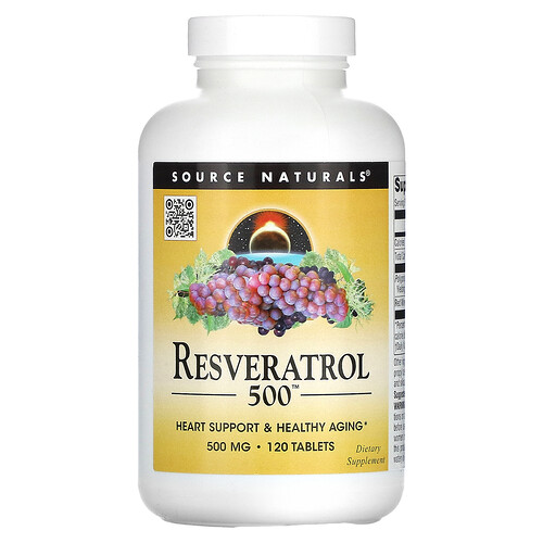Source Naturals Resveratrol 500™, 500 mg, 120 Tablets