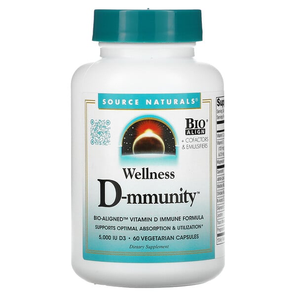 Wellness D-mmunity, Bio-Aligned Vitamin D Immune Formula, 75 mcg (3,000 IU), 60 Vegetarian Capsules