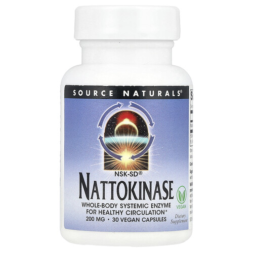 Source Naturals NSK-SD® ナットウキナーゼ 200mg ベジカプセル30粒