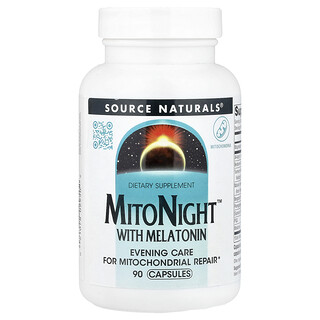 Source Naturals, MitoNight™ con melatonina, 90 cápsulas
