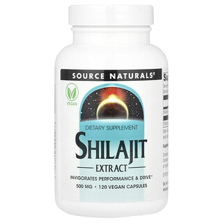 Source Naturals, Shilajit-extract, 500 mg, 120 veganistische capsules