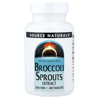 Source Naturals, Extrakt z brokolicových klíčků, 60 tablet (125 mg na tabletu)