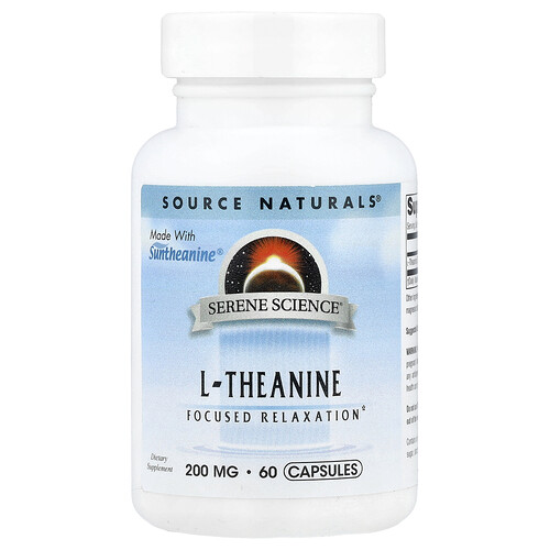 Source Naturals, Serene Science®, L-テアニン、200mg、60粒
