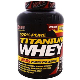 SAN Nutrition, 100% Pure Titanium Whey, печенье со сливками, 81 унция (2310 г)