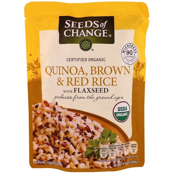 Seeds of Change, Organic, Quinoa, Brown & Red Rice with Flaxseed, 8.5