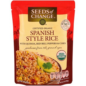 Отзывы о Seeds of Change, Organic, Spanish Style Rice, with Quinoa, Red Bell Peppers & Corn, 8.5 oz (240 g)