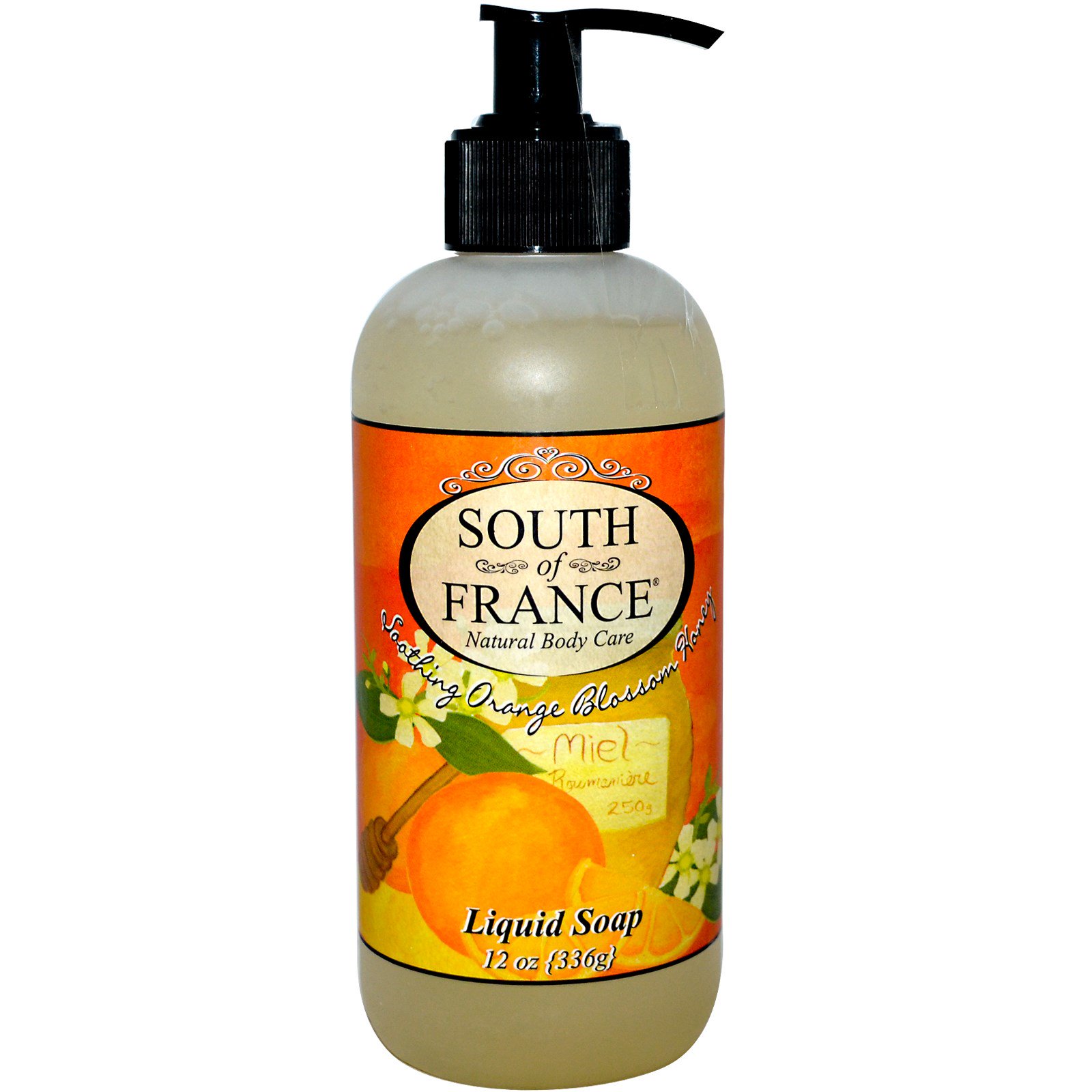 South of France, Liquid Soap, Soothing Orange Blossom Honey, 12 oz (336