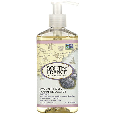 South of France Лавандовые поля, жидкое мыло с успокаивающим алоэ, 8 унций (236 мл)