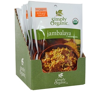Отзывы о Симпли Органик, Jambalaya Seasoning Mix, 12 Packets, 0.74 oz (21 g) Each