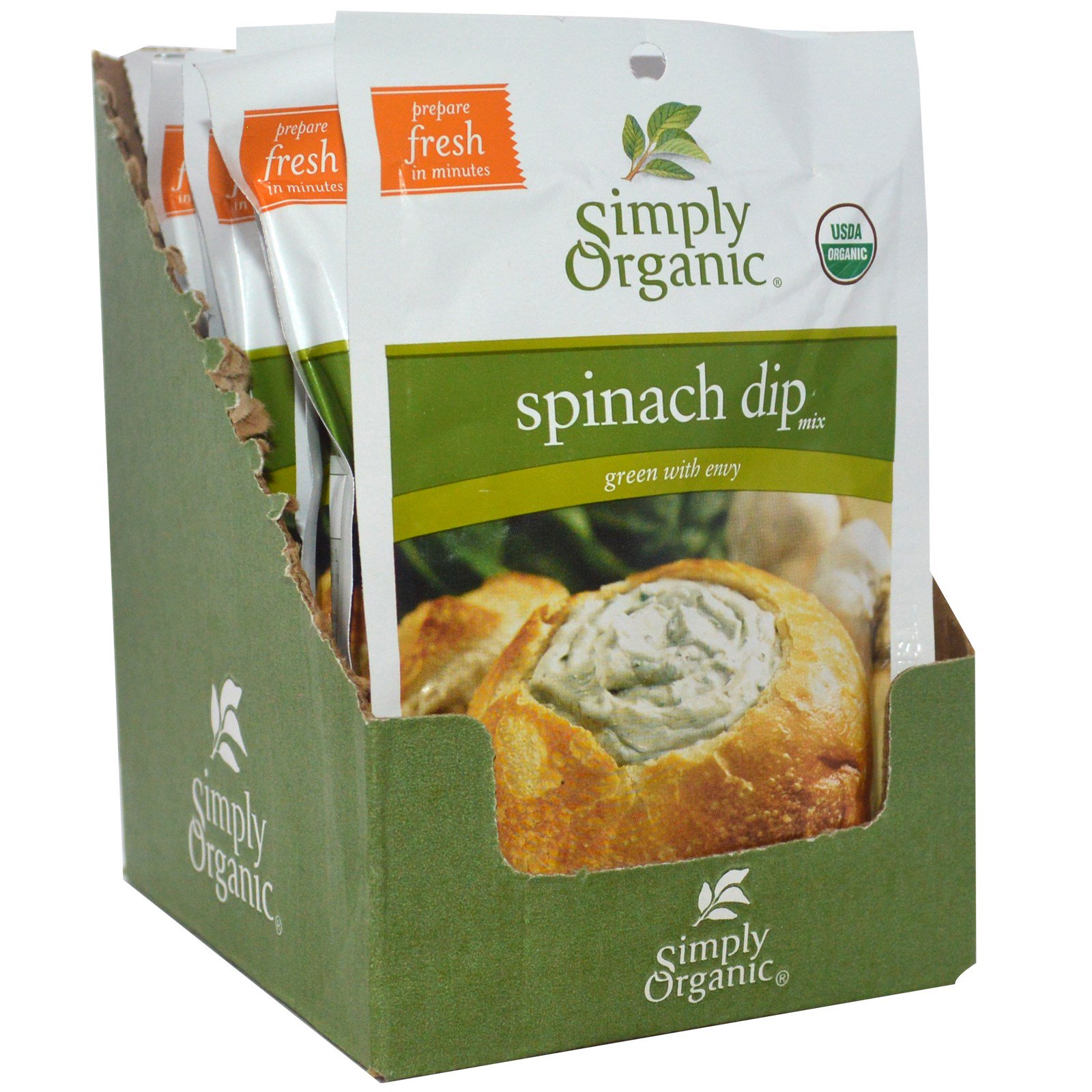 Simply Organic, Spinach Dip Mix, 12 Packets, 1.41 oz (40 g) Each iHerb
