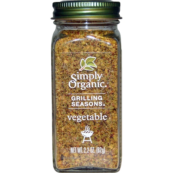 Simply Organic, Специи для гриля, Для овощей, Органические, 2,2 унции (62 г)