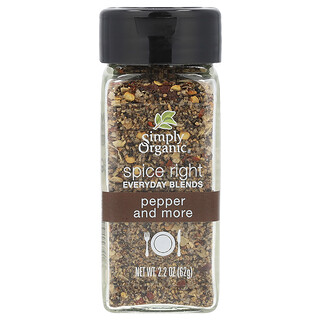 Simply Organic, Spice Right Everyday Blends, Pepper and More, 62 g