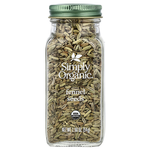 Simply Organic, Fennel Seeds, 1.90 oz (54 g)