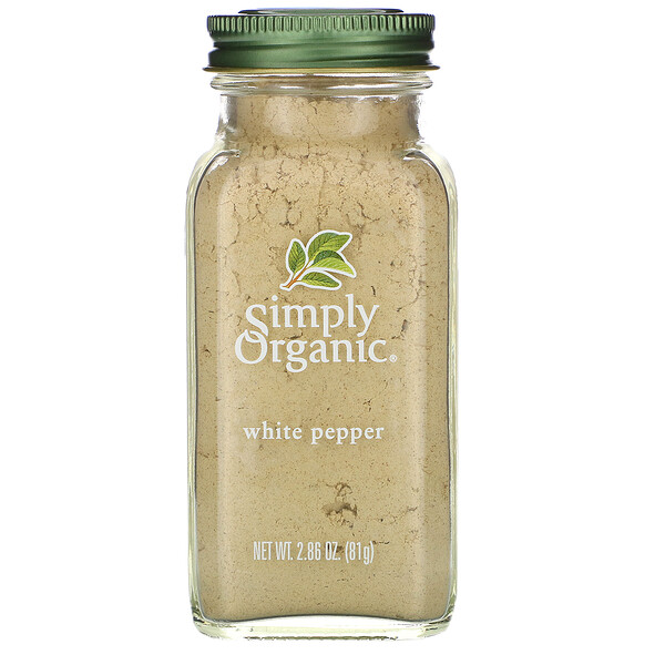Simply Organic, ホワイトペッパー, 2.86 オンス (81 g)