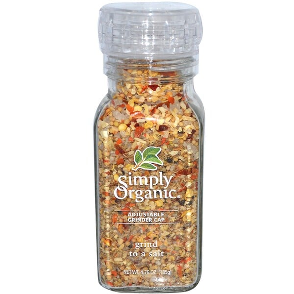 Simply Organic, Мельница для соли, 4,76 унции (135 г)