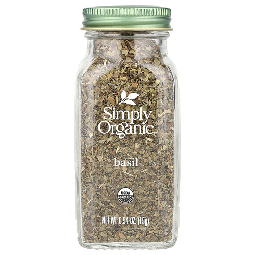 Simply Organic Basil, 0.54 oz (15 g)