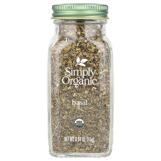 Simply Organic, Manjericão, 0,54 oz (15 g)