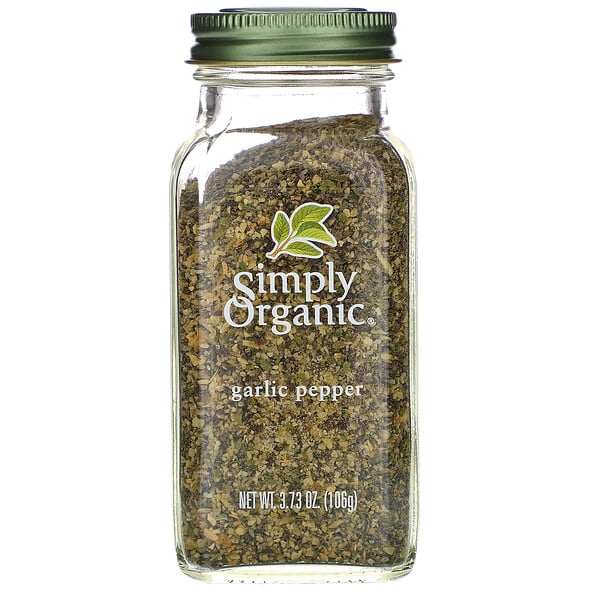 Simply Organic, Garlic Pepper, 3.73 oz (106 g)