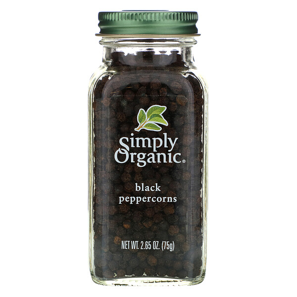 Simply Organic, 黒コショウの実, 2.65 oz (75 g)