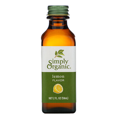 Simply Organic Лимонный ароматизатор, 2 жидких унций (59 мл)