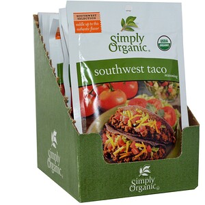 Отзывы о Симпли Органик, Southwest Taco Seasoning, 12 Packets, 1.13 oz (32 g) Each