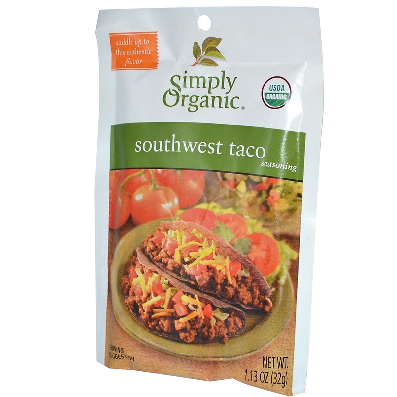 Simply Organic, Southwest Taco Seasoning, 12 Packets, 1.13 oz (32 g) Each iHerb