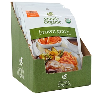 Отзывы о Симпли Органик, Brown Gravy Mix, 12 Packets, 1 oz (28 g) Each