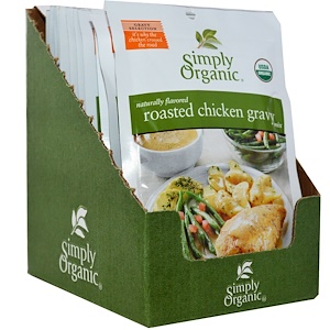 Отзывы о Симпли Органик, Roasted Chicken Gravy Mix, 12 Packets, 0.85 oz (24 g) Each